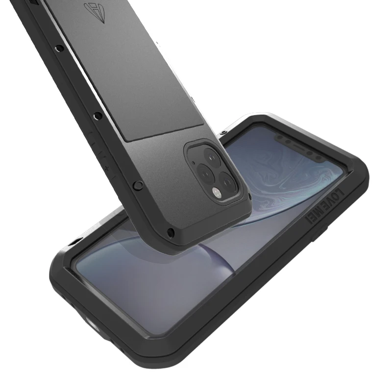 Противоударный металлический чехол для iPhone11 Pro Max, чехол 360, полный корпус, прочный алюминиевый корпус, чехол для iPhone XR MAX 7 8 Plus, роскошный чехол