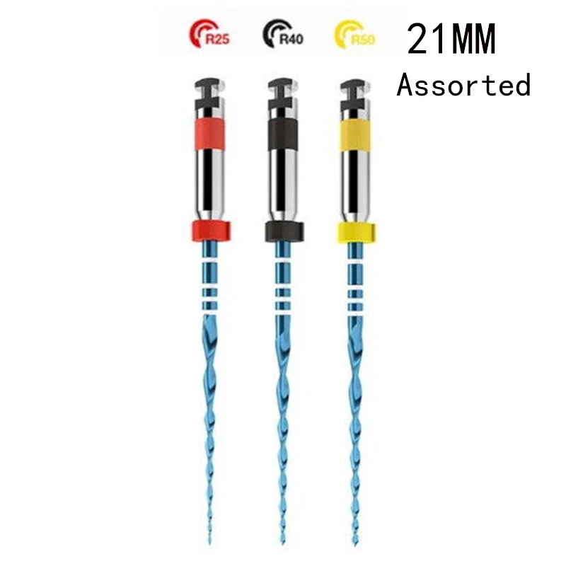 R25-50 21MM 21 мм стоматологические синие Reciproc файлы endodontic один файл endo niti файлы использовать для очистки корневого канала стоматология endo инструмент - Цвет: R25-50 21MM