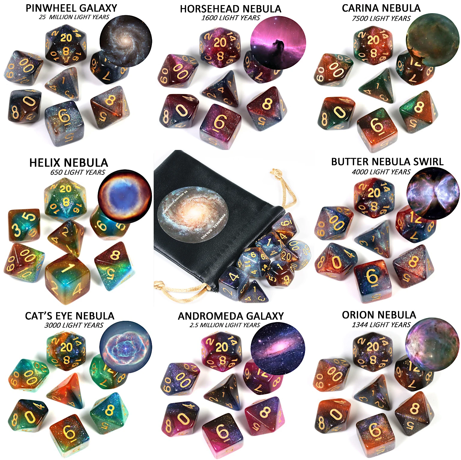 Universe Galaxy Concept Dice 7 Pcs/set Role Playing Game RPG DnD 8 Themes  for Choose Board Digital|Board Games| - AliExpress