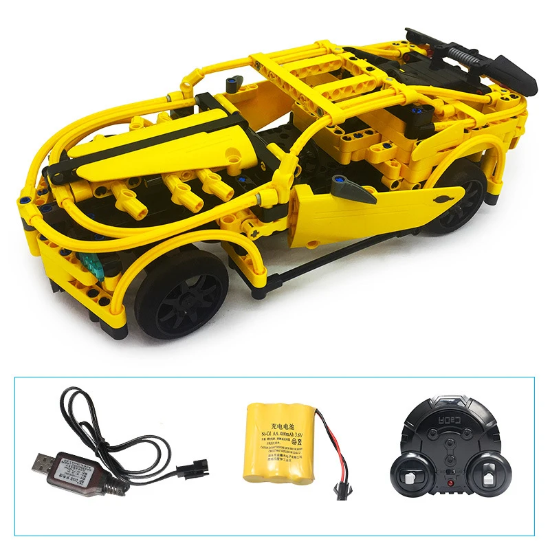 

51008 Technic Series 419pcs Electric RC Race Cars Bumblebee Building Blocks Bricks Remote Control Car Model Toys For Children