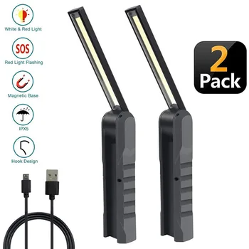 

LED USB Rechargeable Work Light 4 Modes Folding Flashlight with Magnetic Base Portable Handheld Work Light For Car Repair Camp