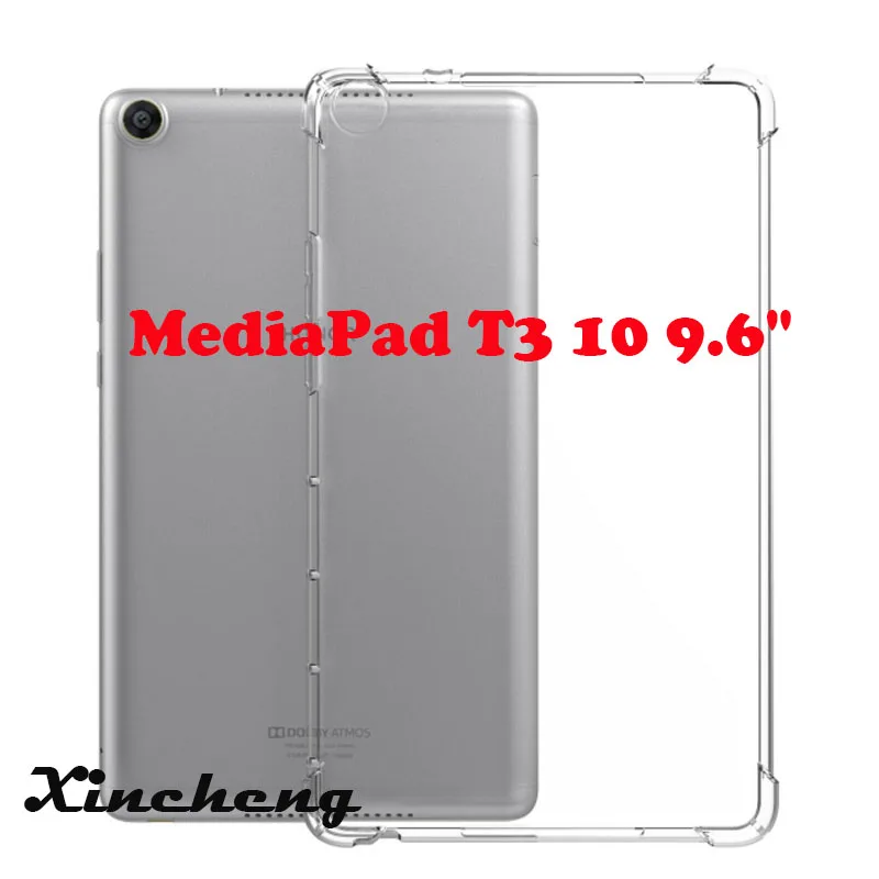 MediaPad T3 10 Подходит для huawei MediaPad Tablet M3 M5 T3 T5 анти-осенний чехол прозрачный противоударный прозрачный гелевый чехол CoverSoft силиконовый чехол - Цвет: MediaPad T3 10