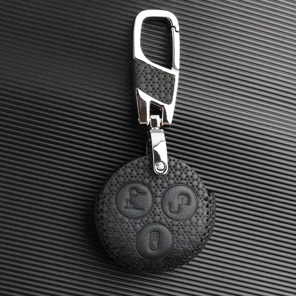 Кожаный дистанционный держатель брелок для Mercedes Benz Fortwo Forfour City Roadster Smart Fob оболочка рукав
