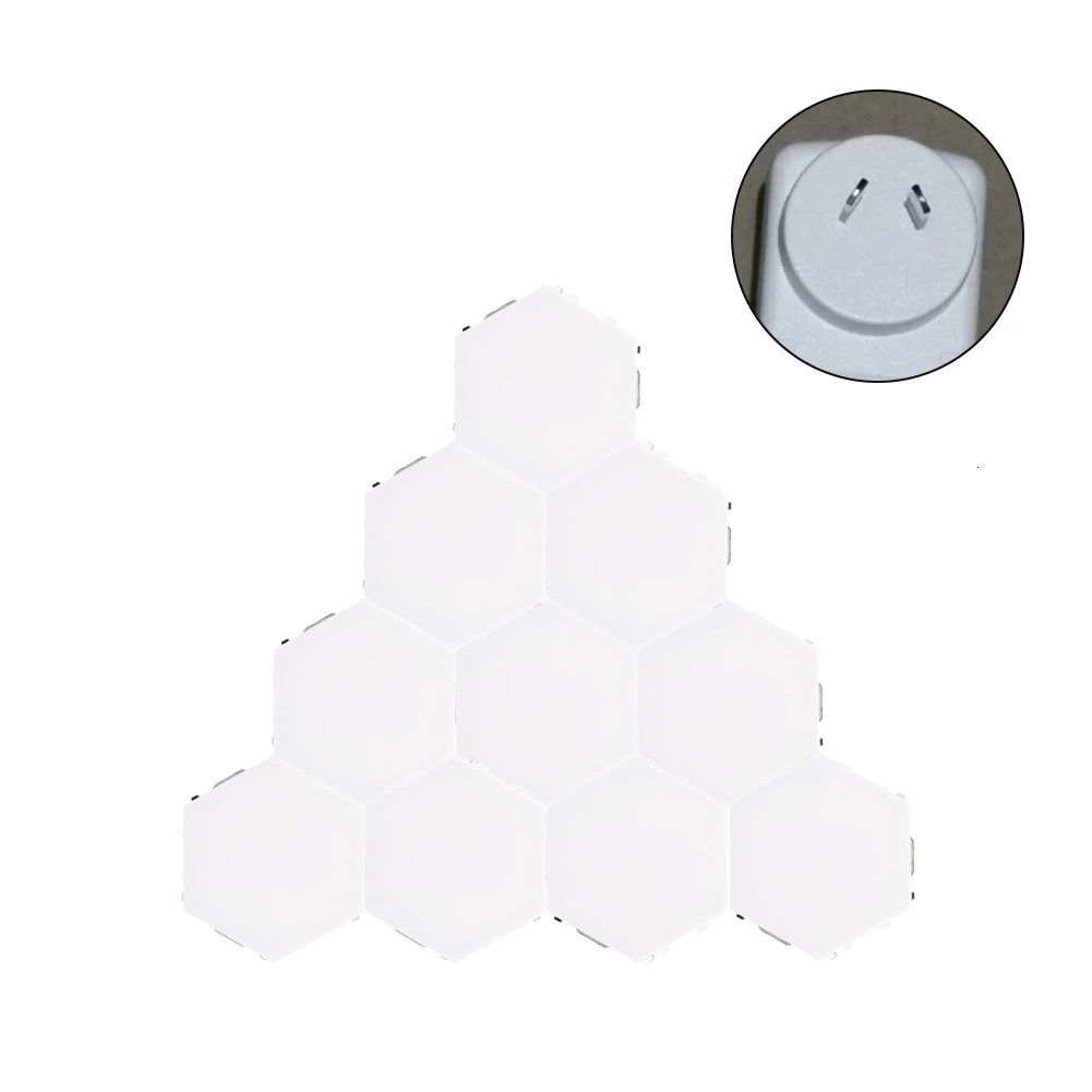 DIY Quantum Lamp Touch Sensitive Lighting Night Light Magnetic Hexagons Creative Decoration Wall Lampara For Wedding Restaurant - Испускаемый цвет: Тёплый белый