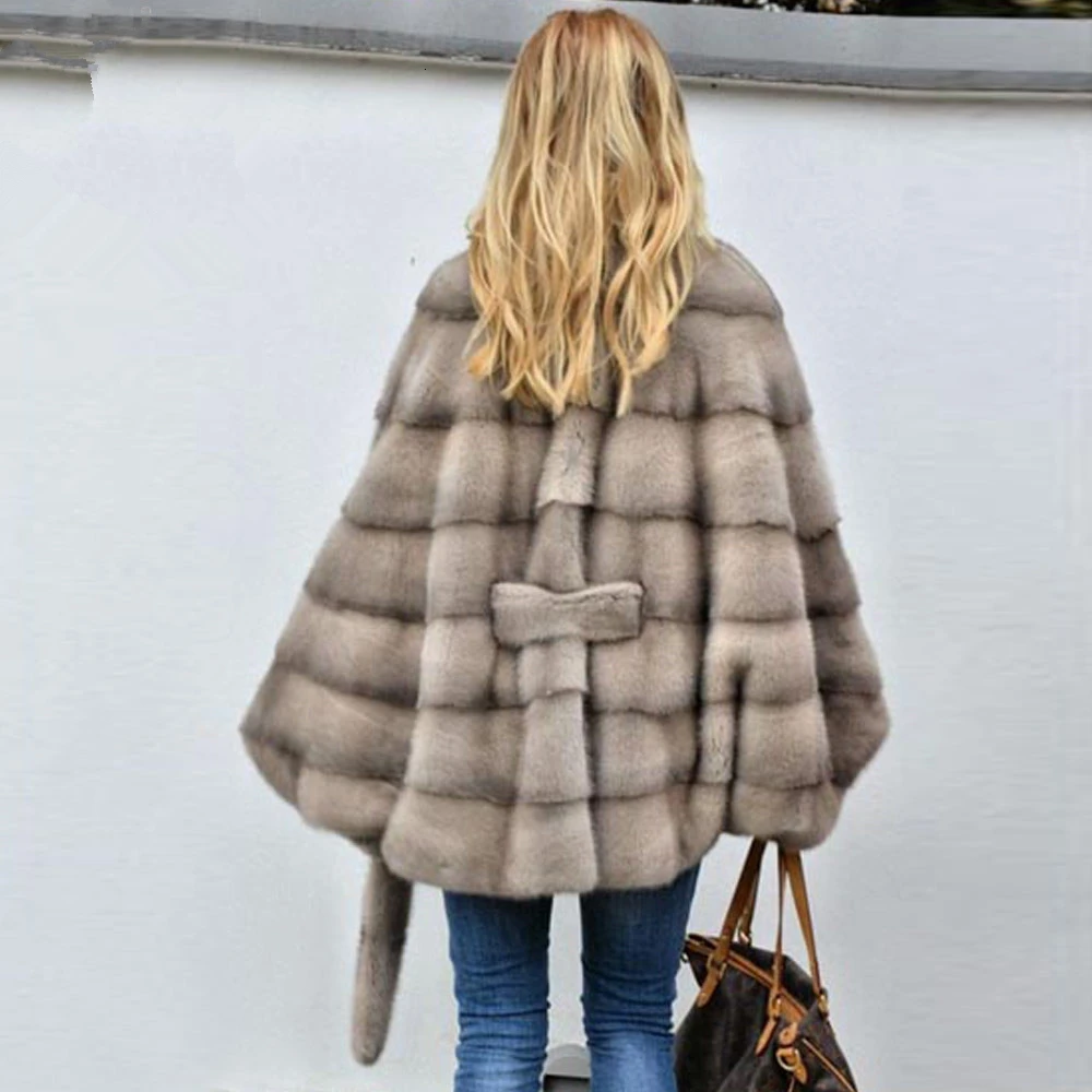 TOPFUR, зимнее пальто из натурального меха норки с рукавами летучая мышь, Женское пальто из натурального меха норки, короткие пальто с меховым поясом, женские пальто с рукавами летучая мышь