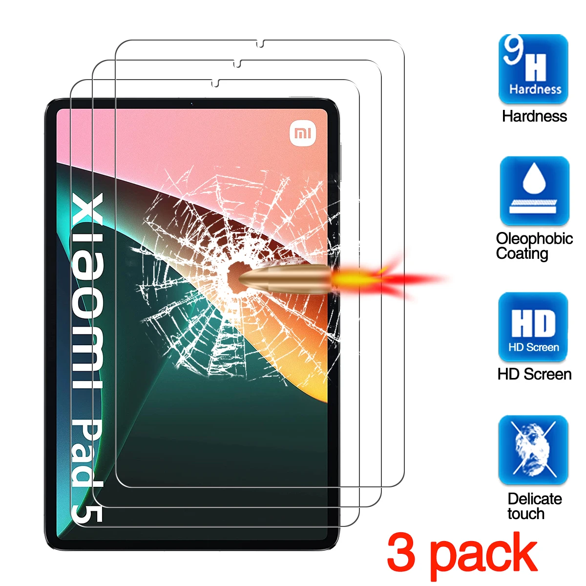 3 PCS Tempered Glass For Xiaomi Pad 5 Pro MiPad 5 Mi Pad 5 Pro 11 inch