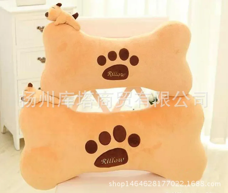 Cartoon Dog Bones Pillow Cute Single Person Pillow Students Pillow Large Size Plush Toys Creative Valentine's Day Gift