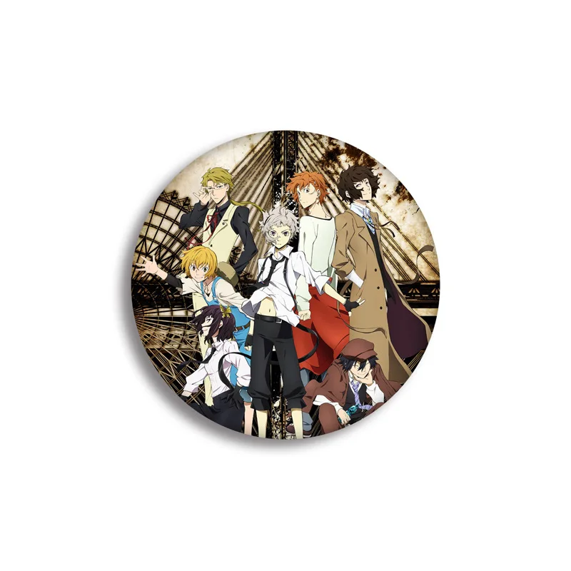 1 шт. значки аниме, художественный кролик, Atsushi Stray Dogs dazai osamu 58 мм Badegs брошь, значки - Окраска металла: see chart