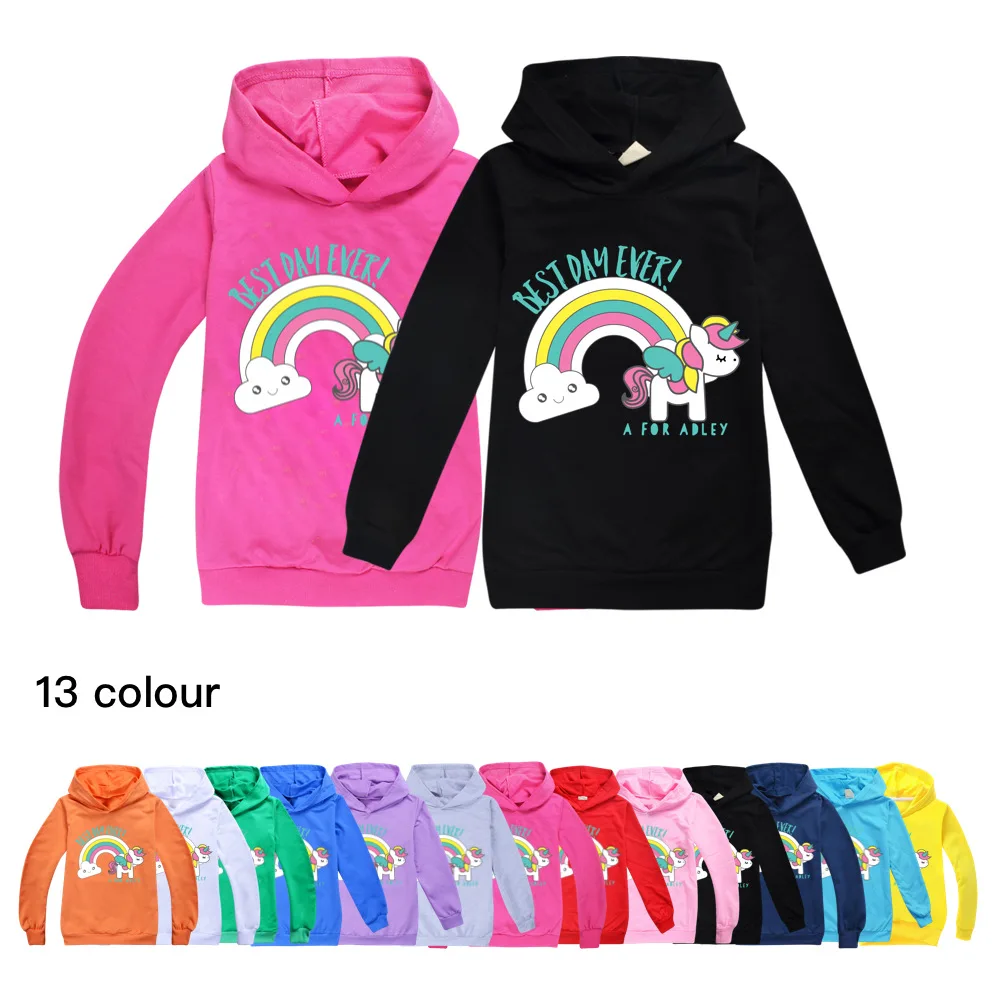 

A for Adley Sweatershirt Kids Hooded Tops for Baby Boy Clothes Toddler Girl Autumn Winter Clothes Teenages Hoodies Child Hoodie
