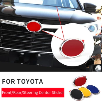 

Car Decoration ABS Front Hood Rear Boot Emblem Steering Sticker For Toyota Carolla Camry Reiz Sienna prius Land Cruiser Rav4