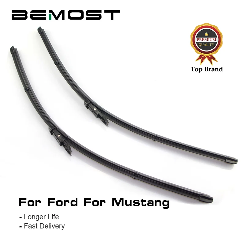 BEMOST Car Clean The Windshield Wiper Blades Rubber For Ford Mustang Model Year From 2000 To 2017 Fit Pinch Tab/U Hook Arms | Автомобили и