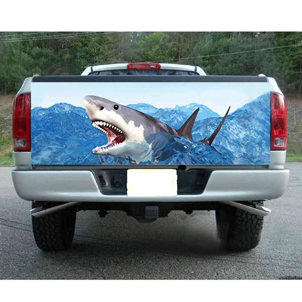 Акулья атака автомобиля наклейка водонепроницаемый Декор стикер задняя дверь