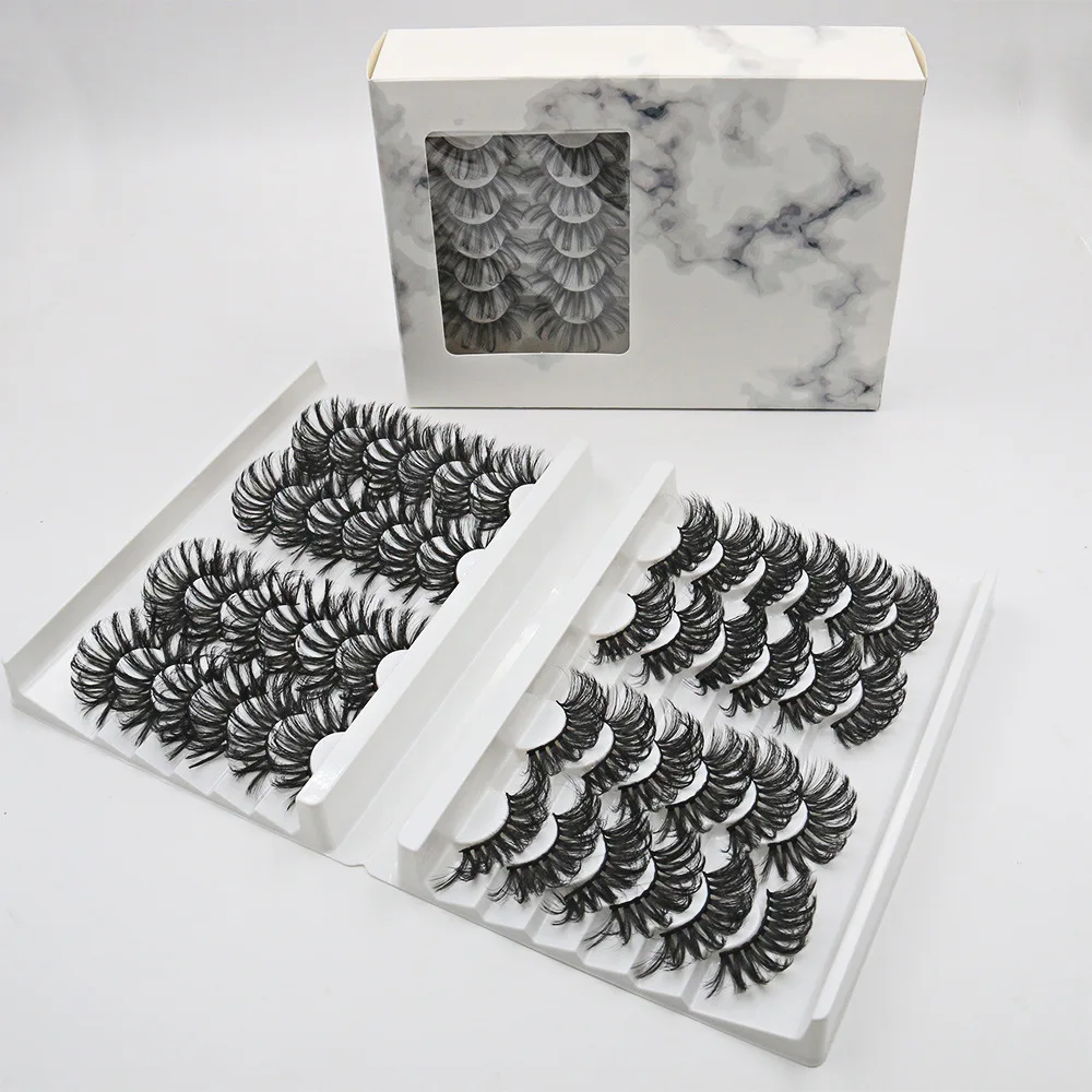 

24 Pairs Of Makeup False Eyelashes 5D Extended Curling Eyelashes Exaggerated 25mm Imitation Mink Hair Messy Eyelashes