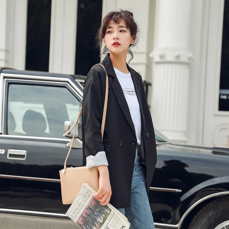 

Photo Shoot 1612 # Autumn Loose-Fit Mid-length Casual Thin Fashion Blazer