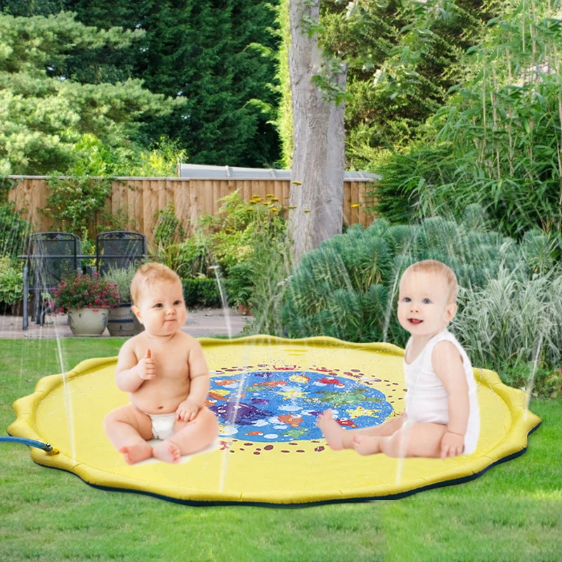 Water Mat Children's Play Mat Baby Water Mat Water Play Mat Baby Play Mat Games Beach Inflatable Spray Water Cushion Toys