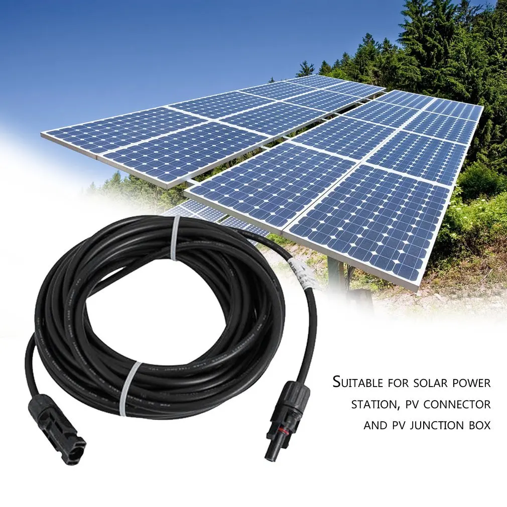 Супер длинный гибкий удлинитель для панели солнечных батарей кабель хорошее сопротивление истиранию кабель с PV провода Мужской Женский MC4 разъем