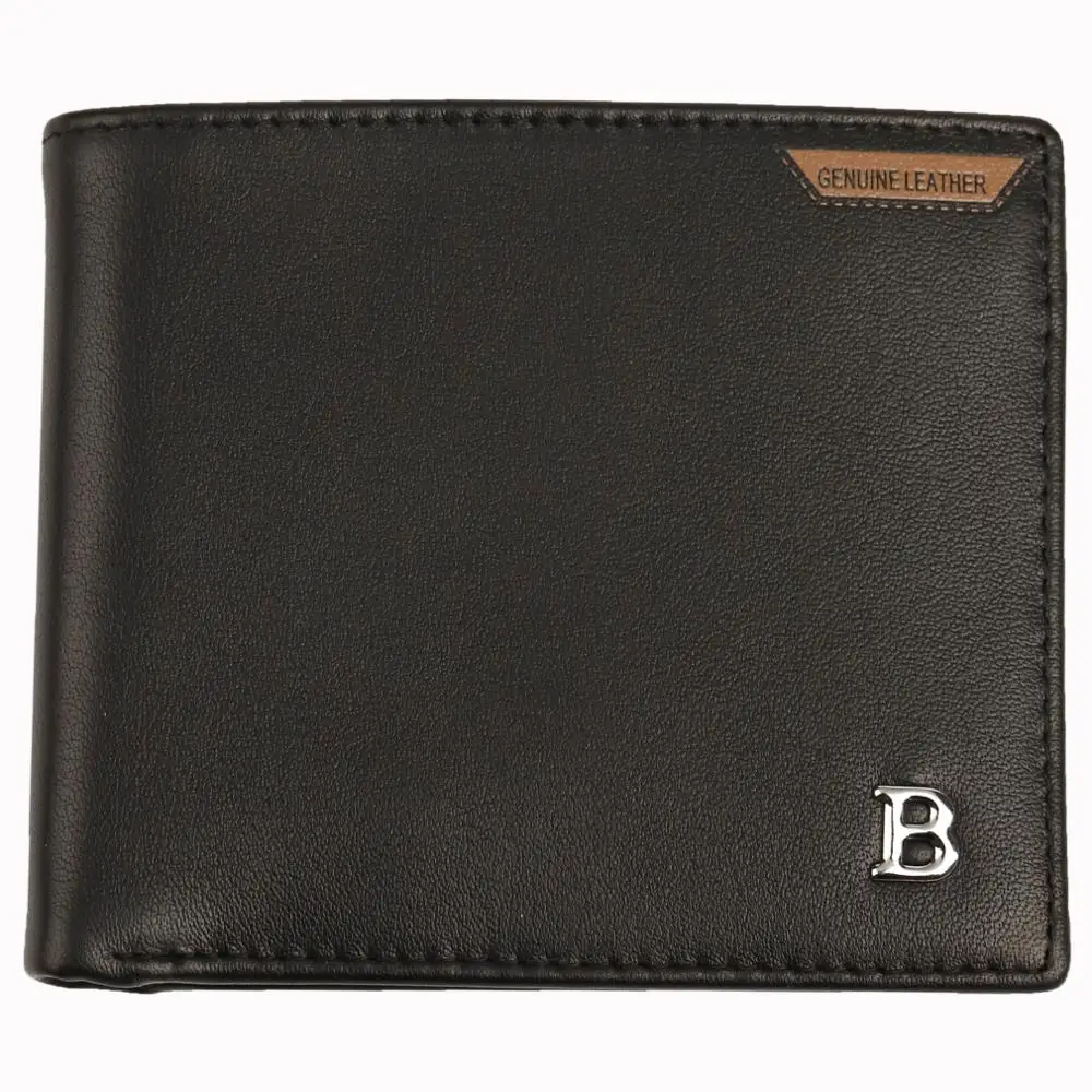 High Quality Genuine Leather Wallet Men Cowhide Hasp Small And