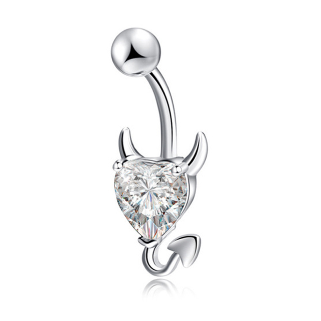 Sexy Navel Piercing Belly Ring Belly Button Rings Barbell Bar Zircon Dangling Ombligo Party Round for Woman Body Jewelry 14g