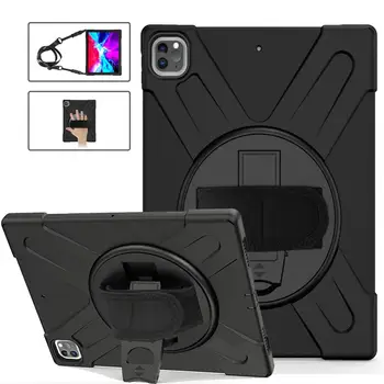 

for iPad Pro 12.9 2020 Case Shockproof 360 Degree Rotating Stand, Hand Shoulder Strap Tablet Cover for iPad Pro 12.9 inch 2020