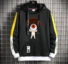 

GeGeGe no Kitaro Anime Hoodie teenagers Popular Harajuku Hoodeds Pullover Streetwear Casual Fake Two-Piece jacket men coat