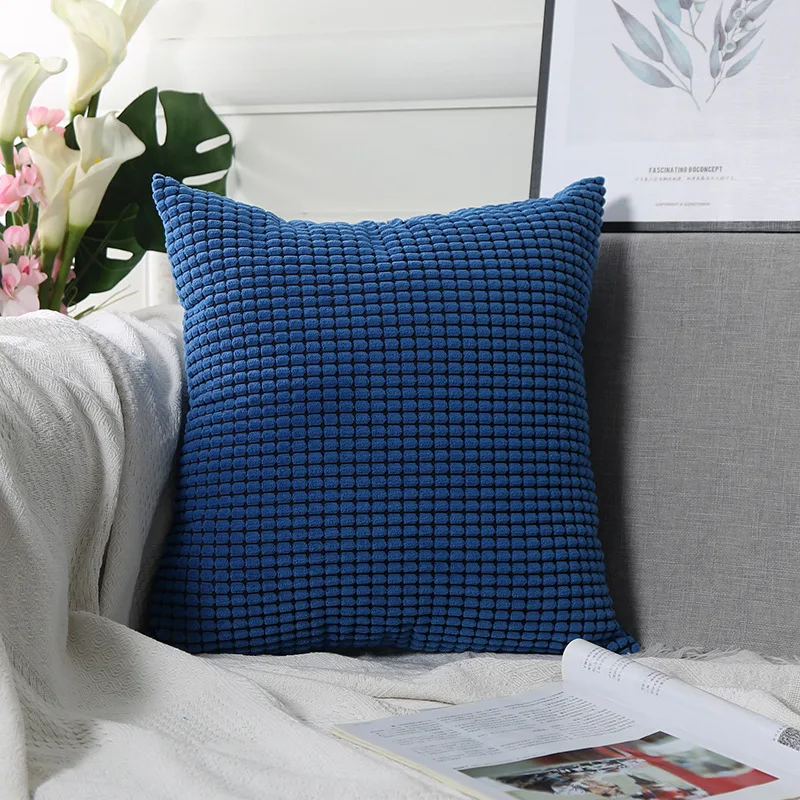 New European Pillowcase Velvet Cushion Cover Fabric Corduroy Sofa Pillowcase Without Core - Цвет: 05