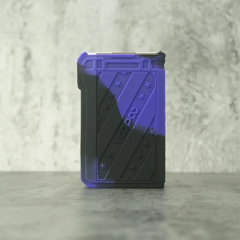 black purple 2 шт Текстурированный чехол для Voopoo ALPHA-Zip 180W Mod, защитный силиконовый чехол-накладка, гелевый Чехол для Альфа-молнии - Цвет: black purple