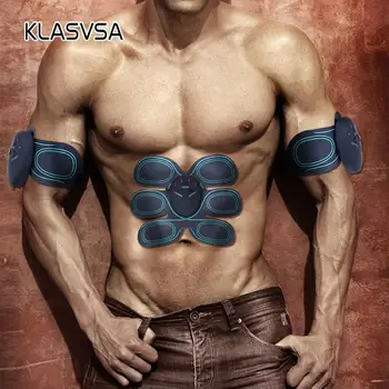 

KLASVSA Electrical EMS Trainer Abdominal Muscle Stimulator Vibrate Massager Body Arm Fitness Slimming Pad Relaxation Healthcare