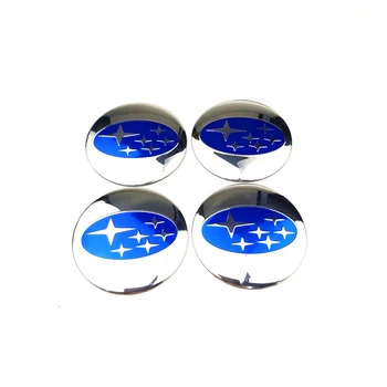 

4Pcs Car Styling Wheel Center Tire Dust Cover Sticker For Subaru Forest Human Lion XV Impreza WRX STI BRZ accessories