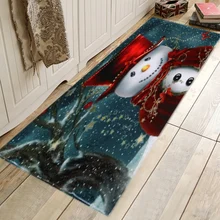 Мягкий коралловый флис Рождество Снеговик место коврики ковер Противоскользящий моющийся коврик подстилка, напольный коврик