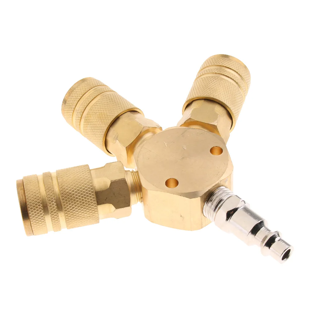 

3 Way Air Hose Quick Coupler Connector Y Splitter Manifold, Easy To Install