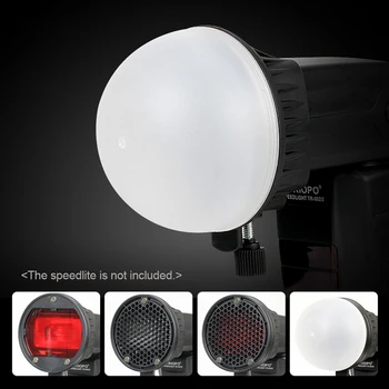 

TRIOPO Speedlite Flash Light Modifier Accessories Kit with Magnetic Universal Mount Adapter + Diffuser Ball + Grid Reflector