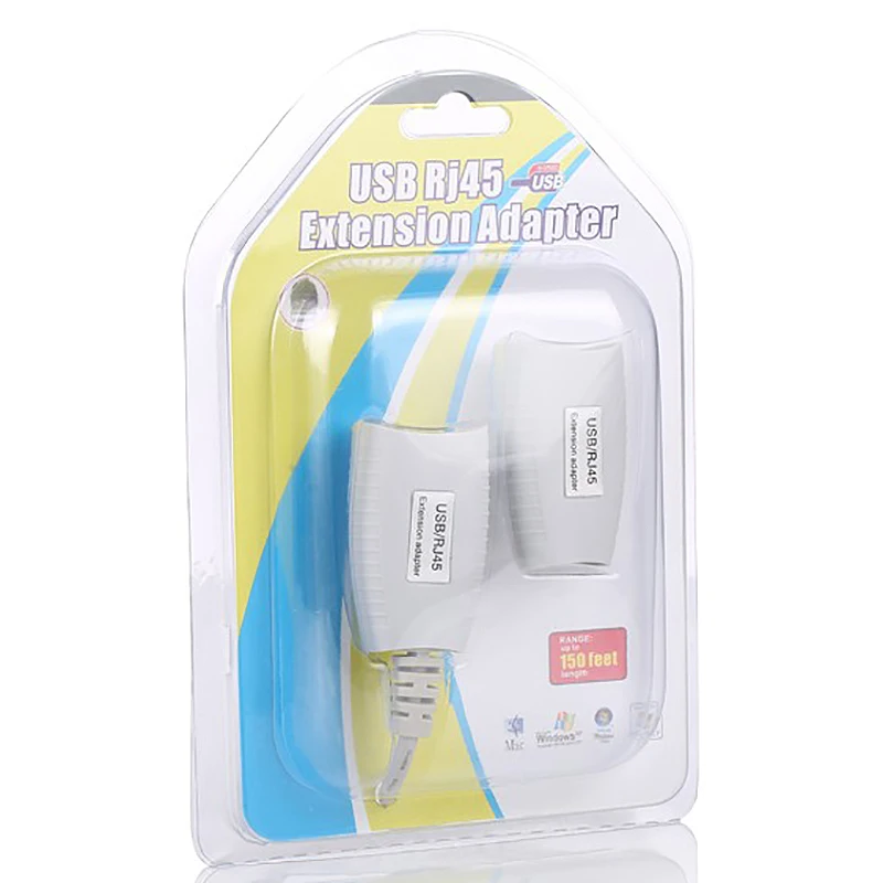 USB кабель удлинитель до 150 футов USB К CAT5 RJ45 LAN кабель адаптер для компьютера роутера