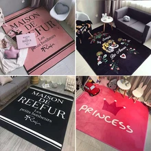 Простой мультяшный большой утолщенный ковер, прикроватное одеяло для гостиной, спальни, отеля, напольный коврик, оконная Подушка, высокое качество, коврики