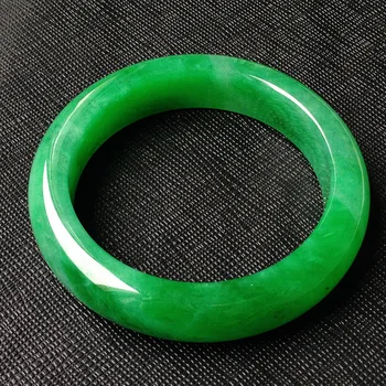 

Send Certificate Natural Myanmar A Grade Raw Stone 54-62mm Manyang Green Bracelet Exquisite Princess Jade Bracelet