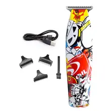 USB Charging Men Electric Hair Clipper Retro Oil Head Lettering Haircut Machine Trimmer Tool