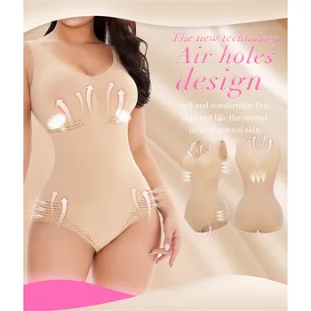 

Bodysuit Shapewear Full Body Shaper Waist Trainer Women Abdomen Shapers Tummy Control Slimming Sheath Seamless Briefer 1910