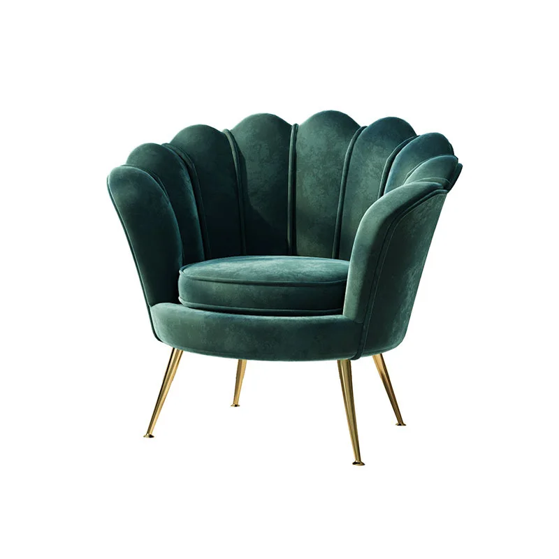 Nordic luxury livingroom chairs single sofa small apartment living room leisure fabric sofa bedroom balcony lazy chair L