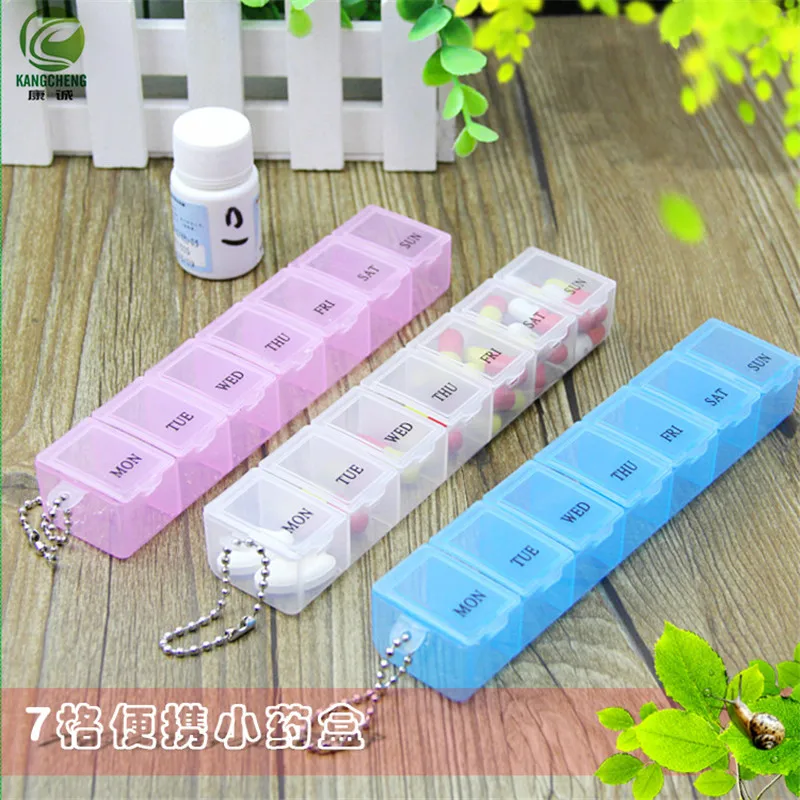 

One Week Seven Days a Week Transparent Medicine Box 7 Grid Rectangular Covered Jewlery Box Medicine Box Storage Box Jewlery Box
