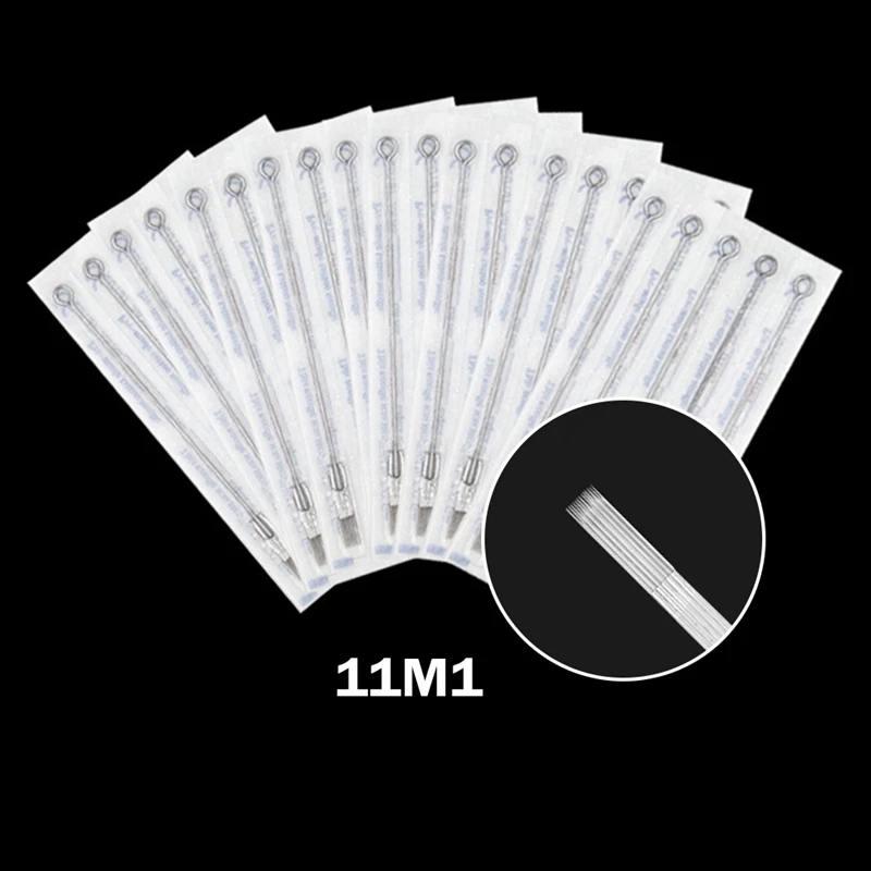 50pcsTattoo Needles Stianless Medical Disposable Permanent Makeup Microblading Round Liner Needles for Tattoo Machine Gun Tattoo - Габаритные размеры: 0272SV4