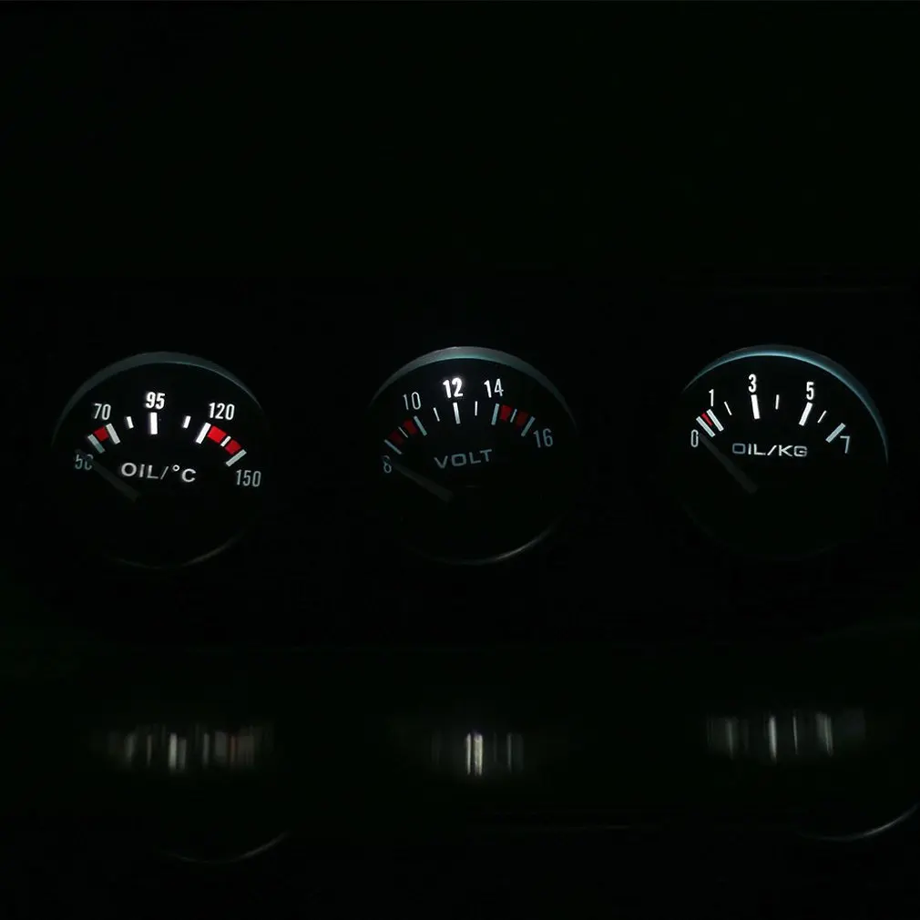 3 в 1 Вольтметр+ Датчик температуры воды+ Датчик давления масла комплект вольтметр или датчик температуры масла тройной метр