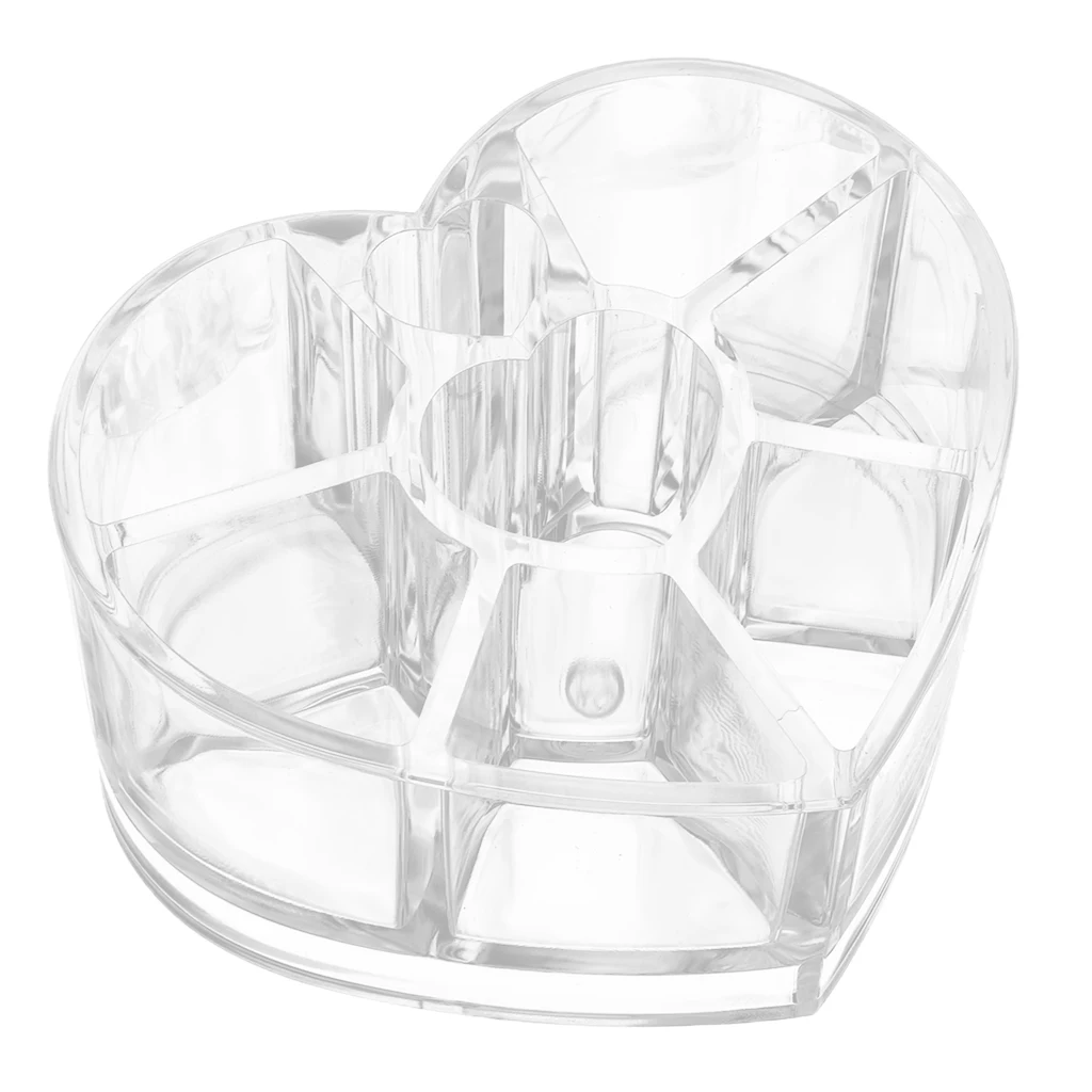 Clear Acrylic Makeup Organizer for Cosmetic Brushes, Lipstick, Lip Gloss, Lip / Eye Pencil