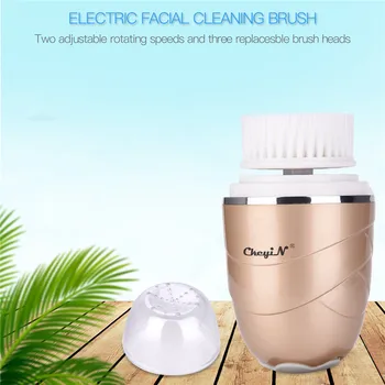 

Electric Facial Wash Brush Cleaner Face Massager Rechargeable Rotating Face Cleansing Acne Blackhead Removal Skin Care