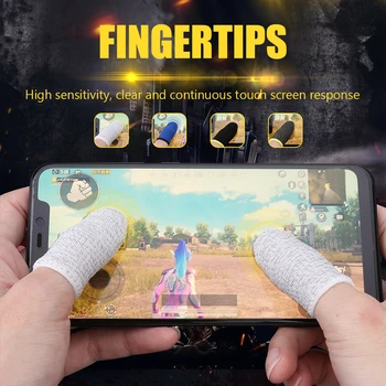 

1 pair Breathable Game Controller Finger Cover Sweat Proof Non-Scratch Sensitive Touch Screen Gaming Finger Thumb Sleeve Gloves