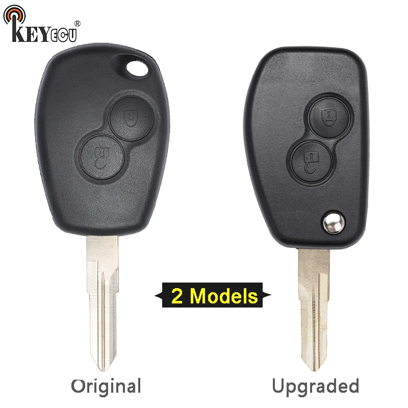 KEYECU carcasa para mando a distancia, carcasa para Renault Clio Megane Scenic Original/modificado, plegable, 2 BTN, Fob VAC102|Llave de coche| - AliExpress