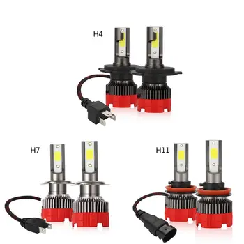 

1Pair Car Headlights LED H4 H7 H11 Lights Bulbs 10000LM DC9-30V 80W EV18 6000K G99F