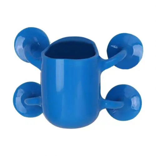 Creative Mini Flower Pots Bonsai Pants with Suction Cup Wall Flowerpot Flowers Cactus Culture Container Home Office Decor Plante - Цвет: Синий