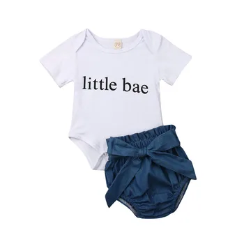 

Pudcoco Newborn Infant Baby Girl 0-18M lothes Short Sleeve Romper Shorts Casual Outfit Set