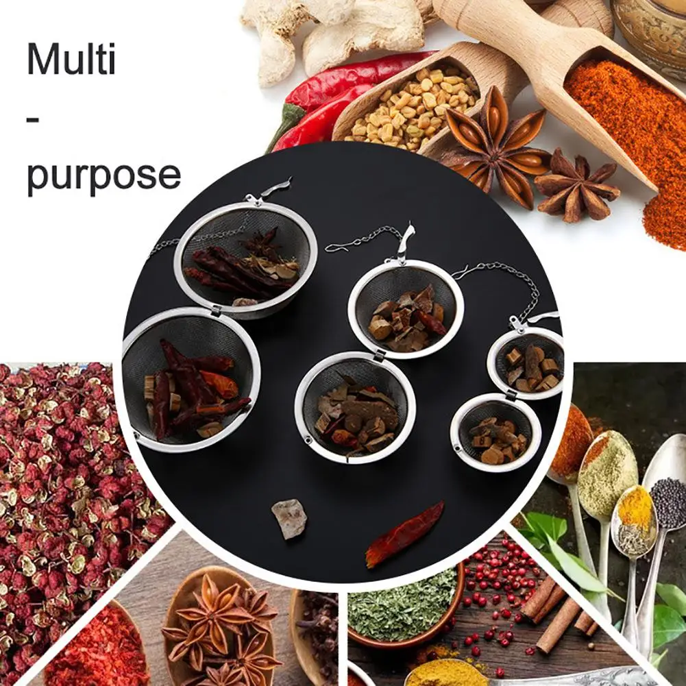 

Hot Reusable Stainless Steel Mesh Ball Herbal Tea Spice Strainer Filter Infuser Tea Strainers Spice Infusion Filter Tea Set