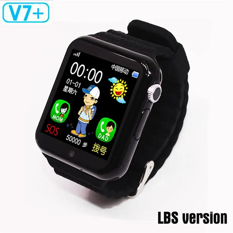 V7 Black 696 детское отслеживающее устройство GPS Смарт часы V7K с камерой Facebook Дети SOS аварийная безопасность анти потеря для Android часы PK Q50 - Цвет: V7 Black