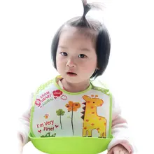 Всесезонные детские нагрудники PEVA для новорожденных мальчиков и девочек с милым рисунком животных из мультфильма; водонепроницаемый высококачественный удобный силиконовый нагрудник